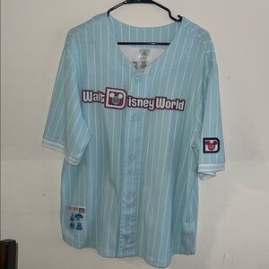 Disney Light Blue Striped Baseball Jersey